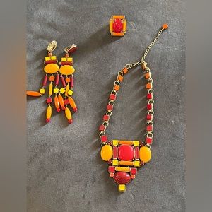 Philippe Ferrandis lot of 3 (necklace, earrings, ring)